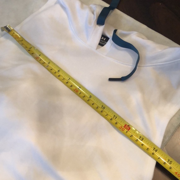 Hurley loose diagonal cut sleeveless w turqoiuse wide lace pull ties hoodie - Picture 14 of 15